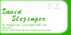david slezinger business card